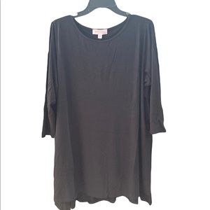 Philosophy Plus Size Black Tunic Top